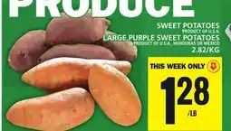 Food Basics SWEET POTATOES OR LARGE PURPLE SWEET POTATOES offer