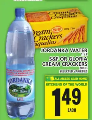 Food Basics JORDANKA WATER S&F OR GLORIA CREAM CRACKERS offer