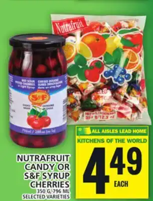 Food Basics NUTRAFRUIT CANDY OR S&F SYRUP CHERRIES offer