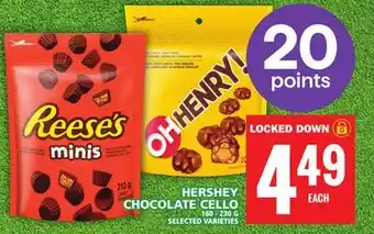 Food Basics HERSHEY CHOCOLATE CELLO offer