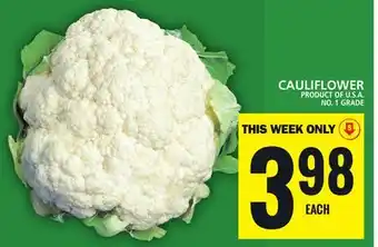 Food Basics CAULIFLOWER offer