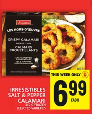 Food Basics IRRESISTIBLES SALT & PEPPER CALAMARI offer