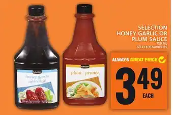 Food Basics SELECTION HONEY GARLIC OR PLUM SAUCE offer