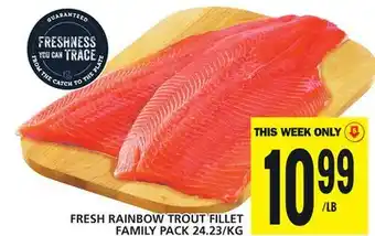 Food Basics FRESH RAINBOW TROUT FILLET FAMILY PACK offer