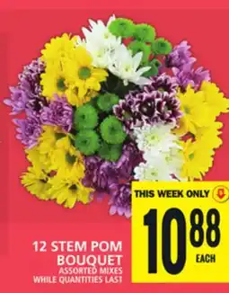 Food Basics 12 STEM POM BOUQUET offer