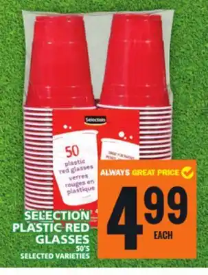 Food Basics SELECTION PLASTIC RED GLASSES offer