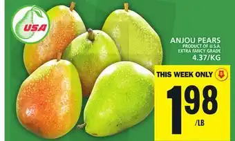 Food Basics ANJOU PEARS, 4.37/KG offer