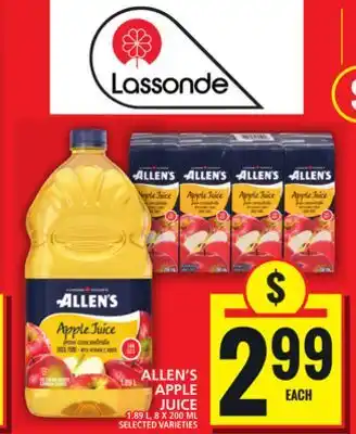 Food Basics ALLEN'S APPLE JUICE offer