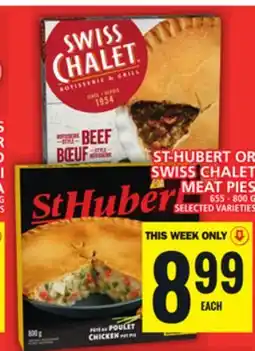 Food Basics ST-HUBERT OR SWISS CHALET MEAT PIES offer