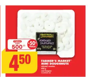 No Frills FARMER'S MARKET MINI DOUGHNUTS, 600 g offer