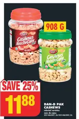 No Frills DAN-D PAK CASHEWS, 908 G offer