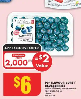 No Frills PC FLAVOUR BURST BLUEBERRIES, 9.8 oz offer