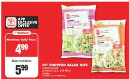 No Frills PC CHOPPED SALAD KITS, 285-369 g offer