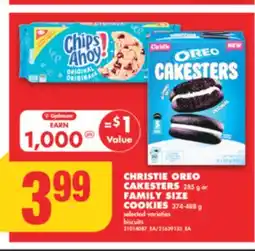 No Frills CHRISTIE OREO CAKESTERS, 285 g or FAMILY SIZE COOKIES, 374-488 g offer