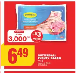 No Frills BUTTERBALL TURKEY BACON, 375 g offer