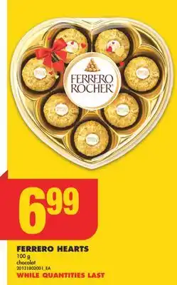 No Frills FERRERO HEARTS, 100 g offer