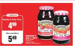 No Frills SMUCKER'S JAM or JELLY, 310-500 mL offer