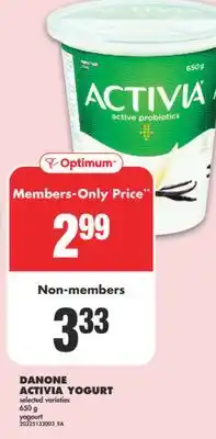 No Frills DANONE ACTIVIA YOGURT, 650 g offer