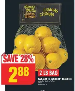 No Frills FARMER'S MARKET LEMONS, 2 LB BAG offer