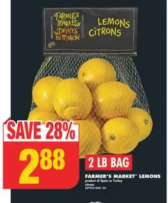 No Frills FARMER'S MARKET LEMONS, 2 LB BAG offer