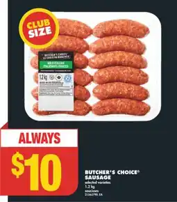 No Frills BUTCHER'S CHOICE SAUSAGE, 1.2 kg offer