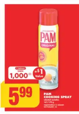 No Frills PAM COOKING SPRAY, 141/170 g offer