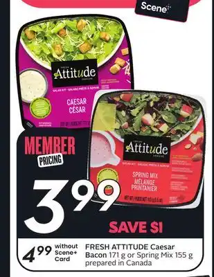 Sobeys FRESH ATTITUDE Caesar Bacon 171 g or Spring Mix 155 g offer