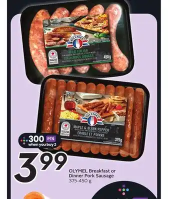 Sobeys OLYMEL Breakfast or Dinner Pork Sausage offer