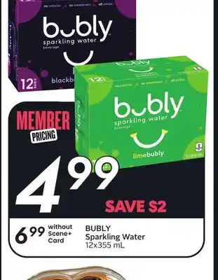 Sobeys BUBLY Sparkling Water offer