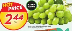 Sobeys Extra Large Green Seedless Grapes offer