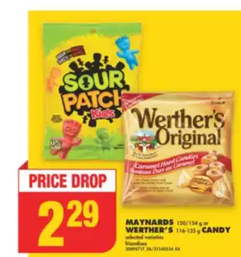 No Frills MAYNARDS, 150/154 g or WERTHER'S, 116-135 g CANDY offer