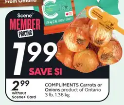 Sobeys COMPLIMENTS Carrots or Onions offer