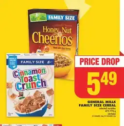 No Frills GENERAL MILLS FAMILY SIZE CEREAL, 475-778g offer