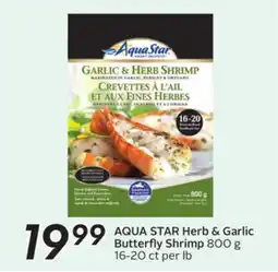 Sobeys AQUA STAR Herb & Garlic Butterfly Shrimp offer