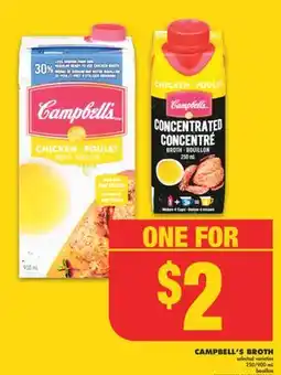 No Frills CAMPBELL'S BROTH, 250/900 mL offer