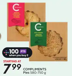 Sobeys COMPLIMENTS Pies offer