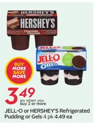 Sobeys JELL-O or HERSHEY'S Refrigerated Pudding or Gels offer