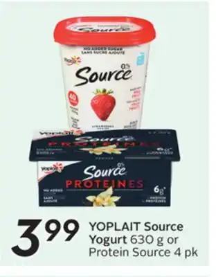 Sobeys YOPLAIT Source Yogurt offer