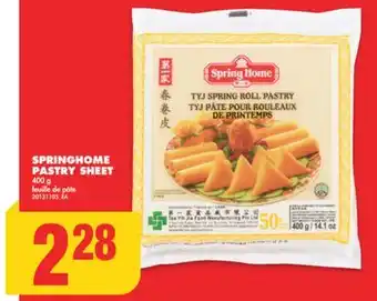 No Frills SPRINGHOME PASTRY SHEET, 400 g offer