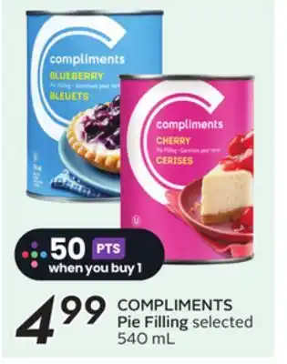 Sobeys COMPLIMENTS Pie Filling offer