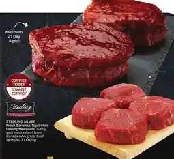 Sobeys STERLING SILVER Fresh Boneless Top Sirloin Grilling Medallions offer