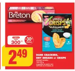 No Frills DARE CRACKERS, DRY BREADS or CRISPS, 100-225 g offer