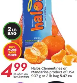 Sobeys Halos Clementines or Mandarins offer