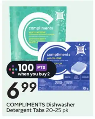 Sobeys COMPLIMENTS Dishwasher Detergent Tabs offer