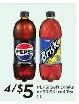 Sobeys PEPSI Soft Drinks or BRISK Iced Tea offer