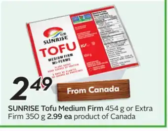 Sobeys SUNRISE Tofu Medium Firm offer