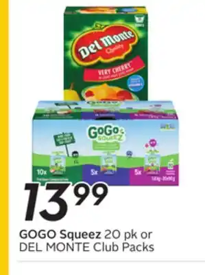 Sobeys GOGO Squeez offer