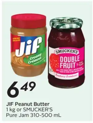 Sobeys JIF Peanut Butter offer