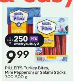 Sobeys PILLER'S Turkey Bites, Mini Pepperoni or Salami Sticks offer