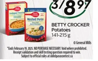 Sobeys BETTY CROCKER Potatoes offer